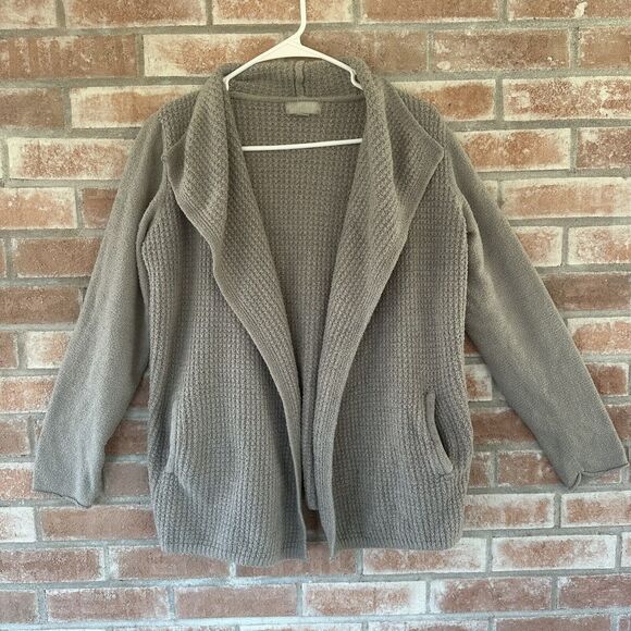 Barefoot Dreams CozyChic Lite Coastal Cardigan Gray Medium - Picture 1 of 7